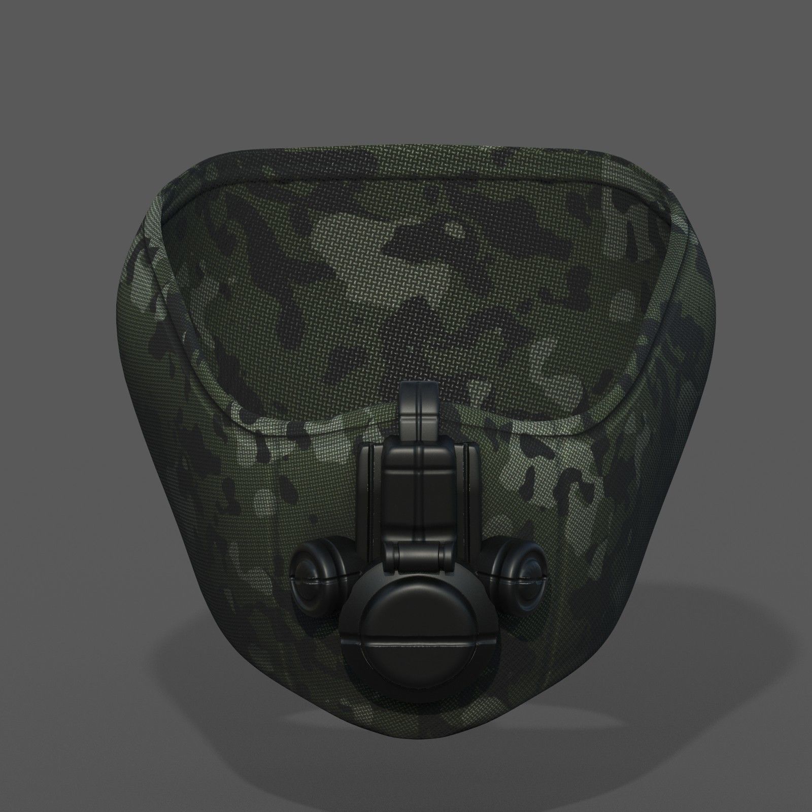 Gas mask helmet 3d model military combat fantasy Low-poly 3D model_8