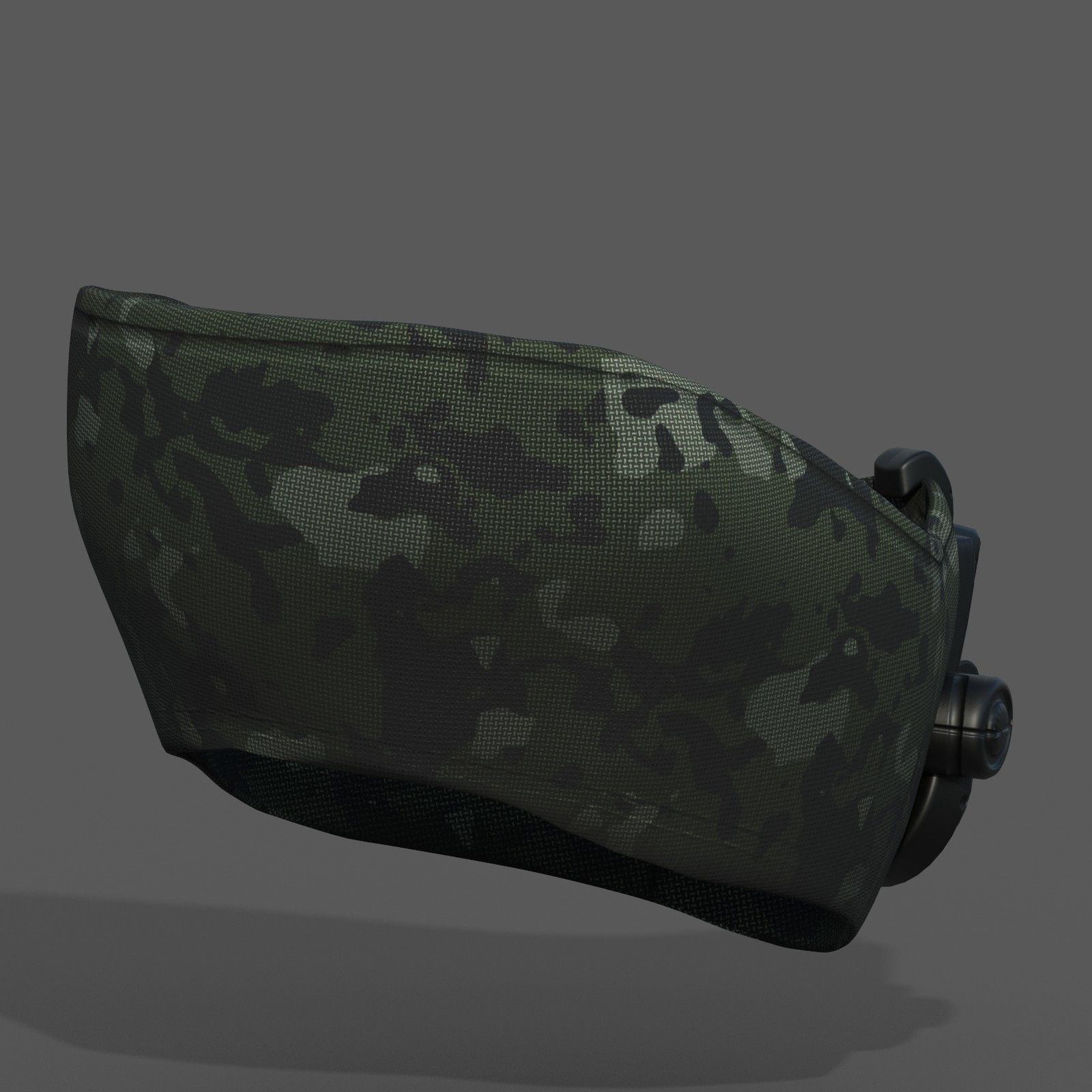 Gas mask helmet 3d model military combat fantasy Low-poly 3D model_3