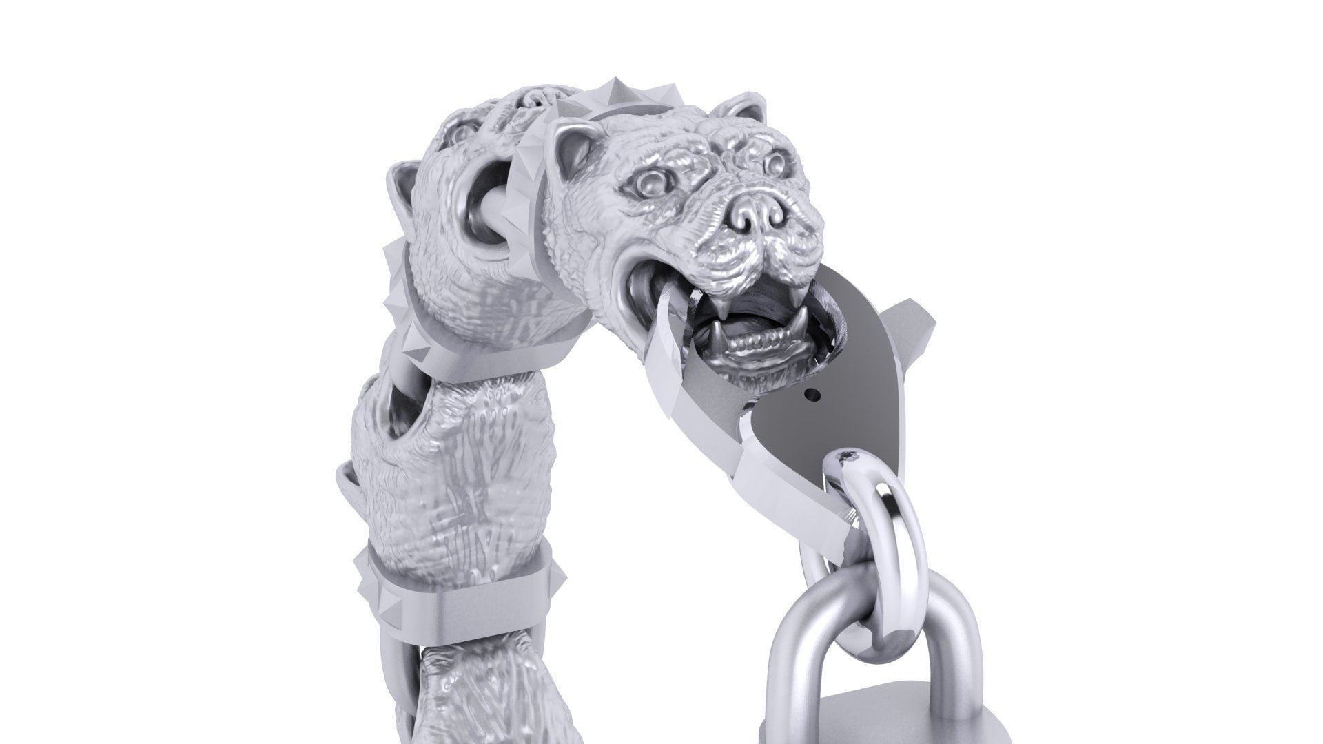 Bracelet Dogs 3D print model_4