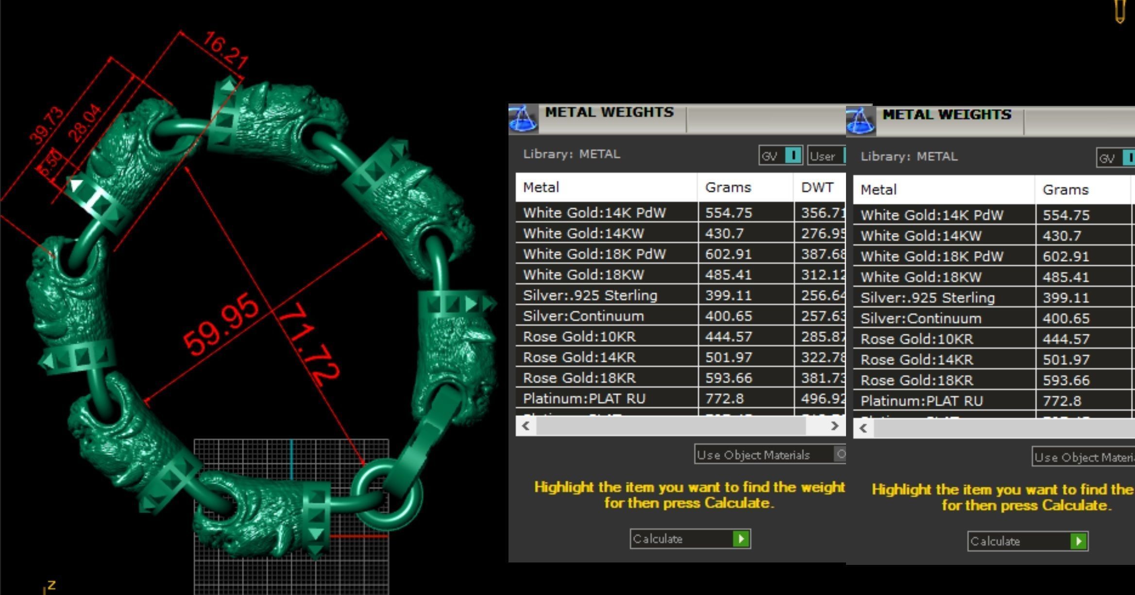 Bracelet Dogs 3D print model_3