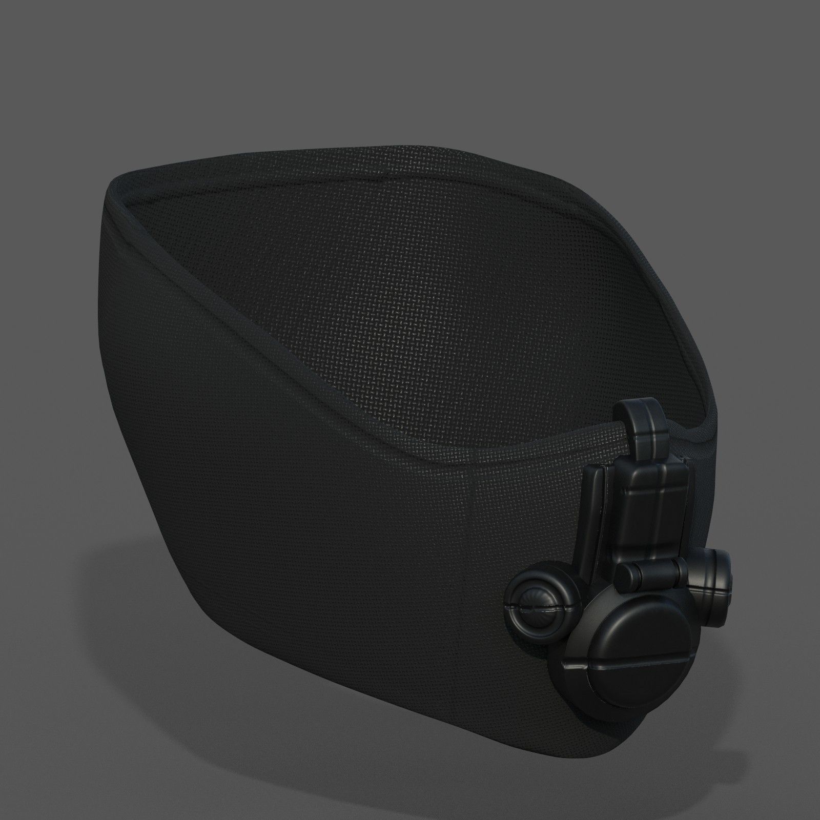 Gas mask respirator scifi futuristic 3d Low-poly 3D model_6