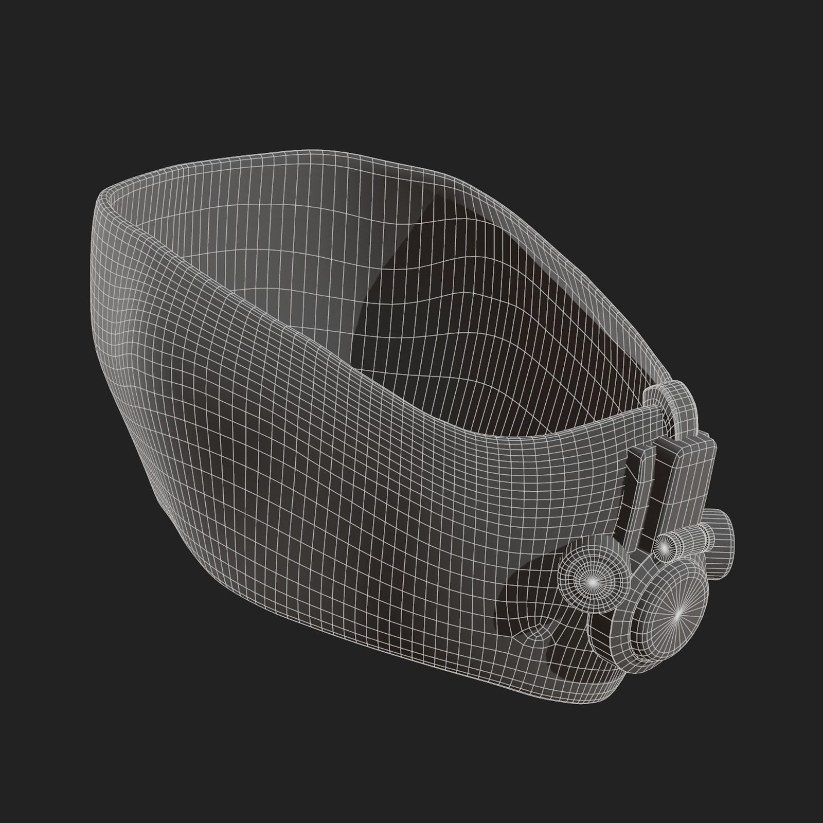 Gas mask respirator scifi futuristic 3d Low-poly 3D model_10