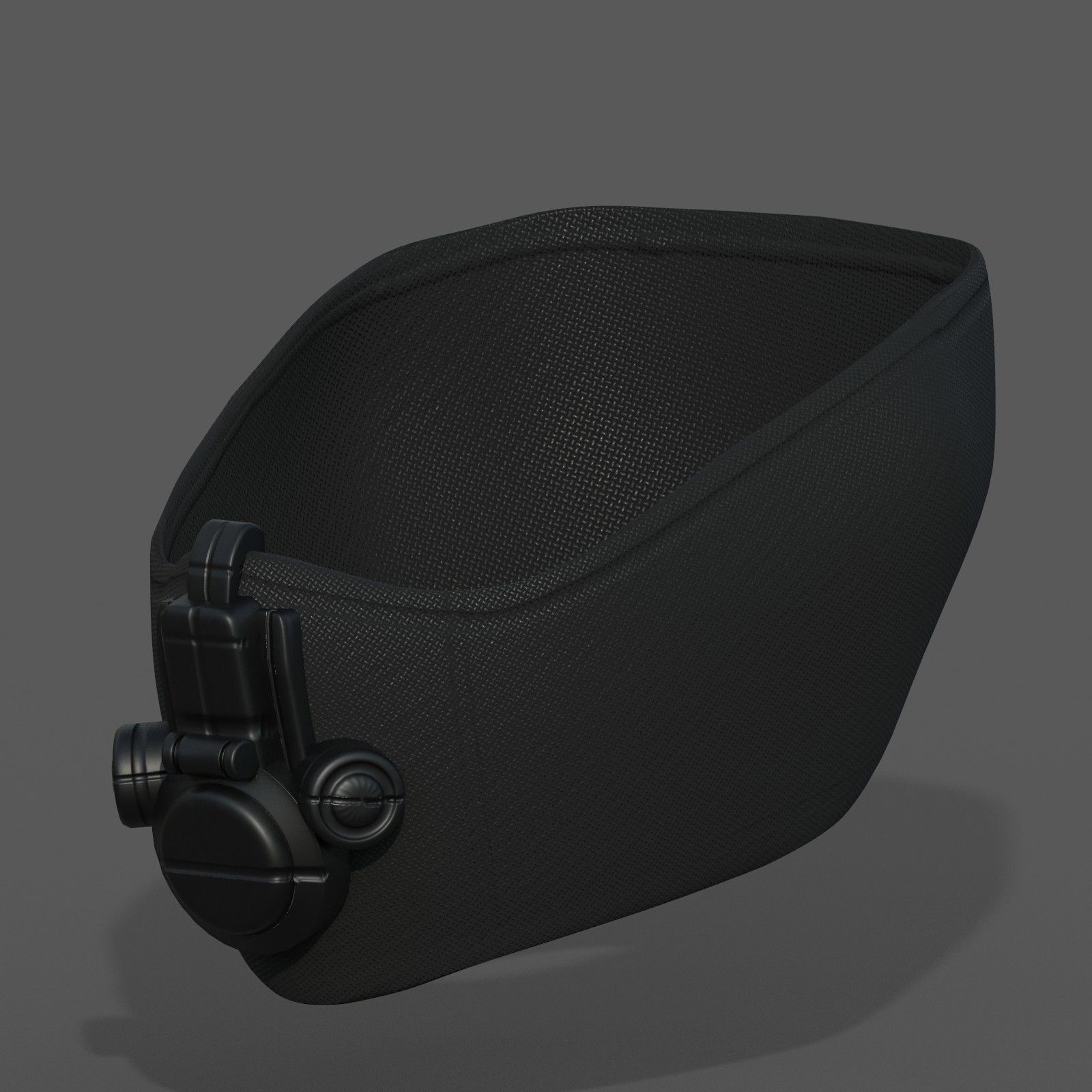 Gas mask respirator scifi futuristic 3d Low-poly 3D model_5