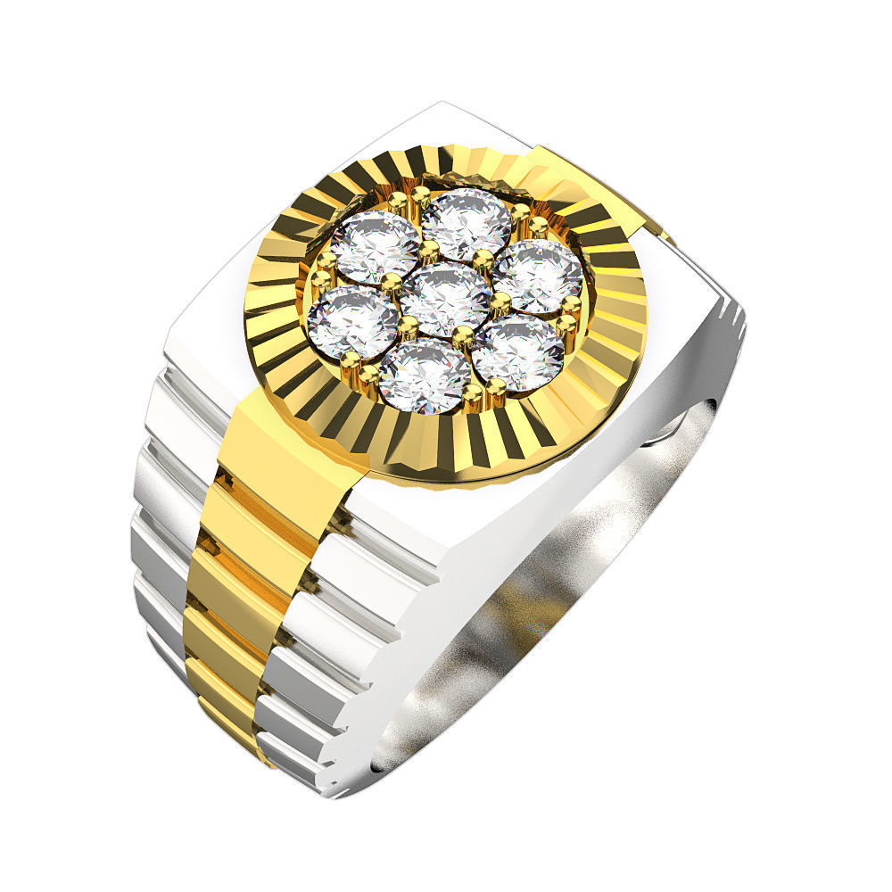 N061 Ring with watchstyle 3D print model_1