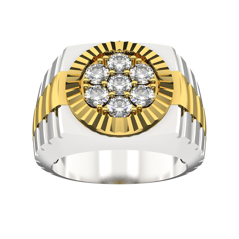 N061 Ring with watchstyle 3D print model_2