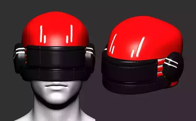 helmet high poly sculpt 3d printable 