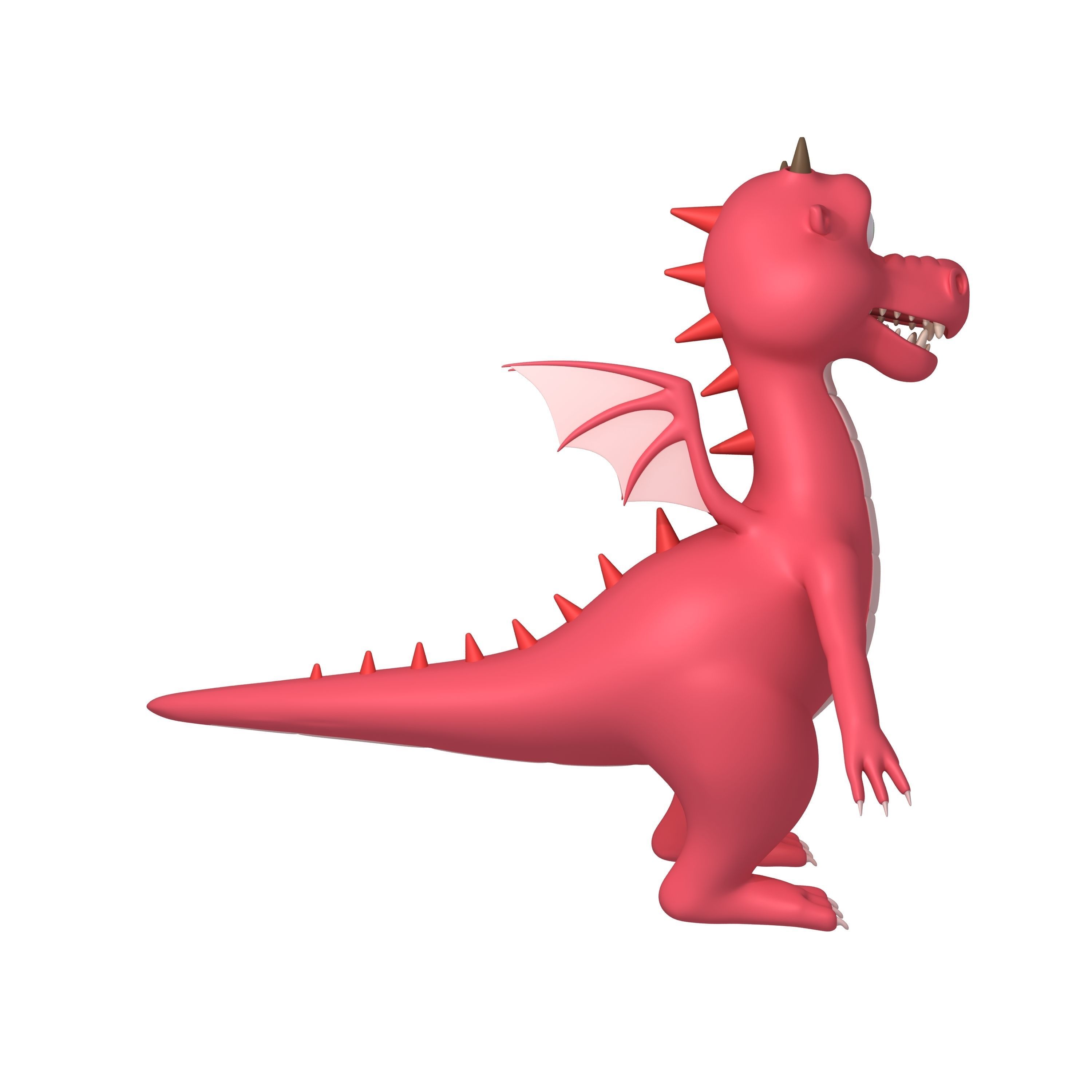 Dragon Cartoon 3D model_2