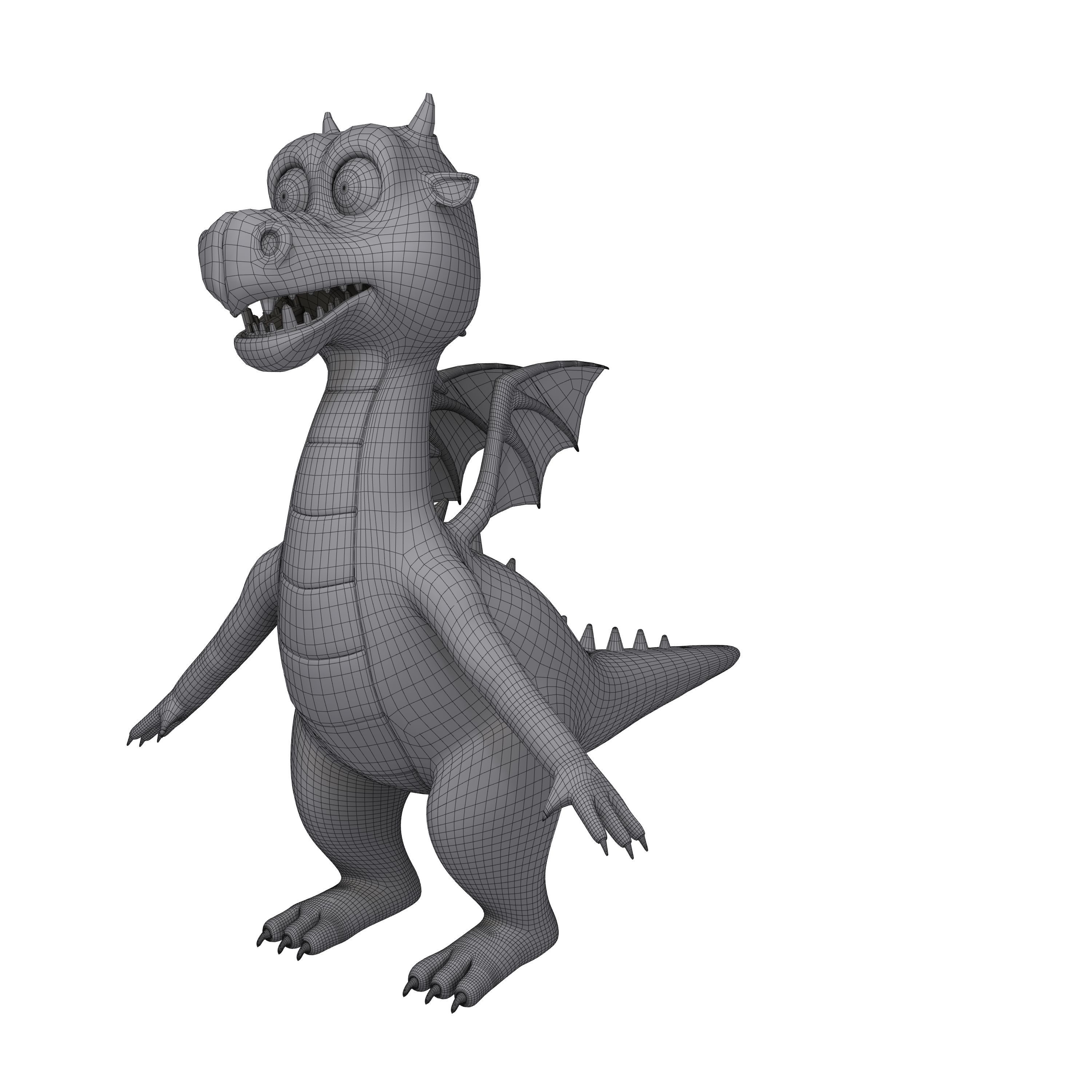 Dragon Cartoon 3D model_9