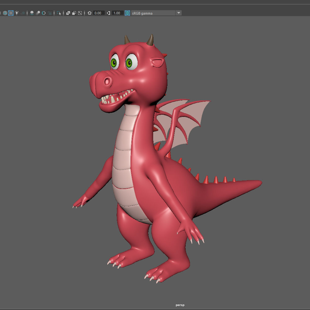 Dragon Cartoon 3D model_15