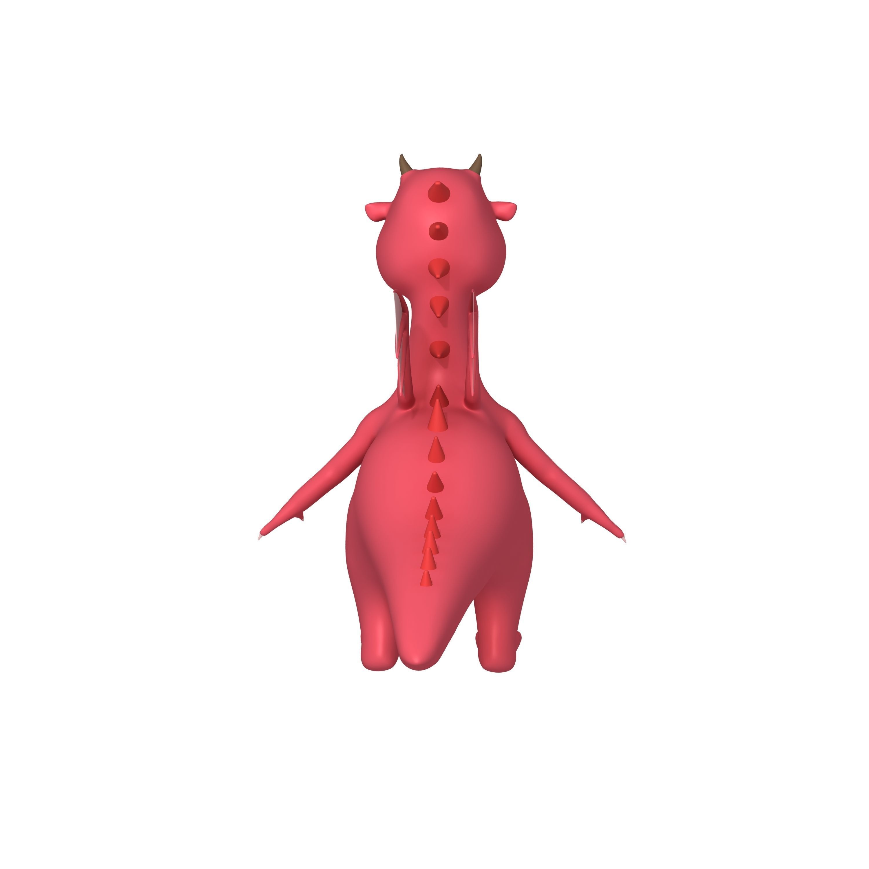 Dragon Cartoon 3D model_3
