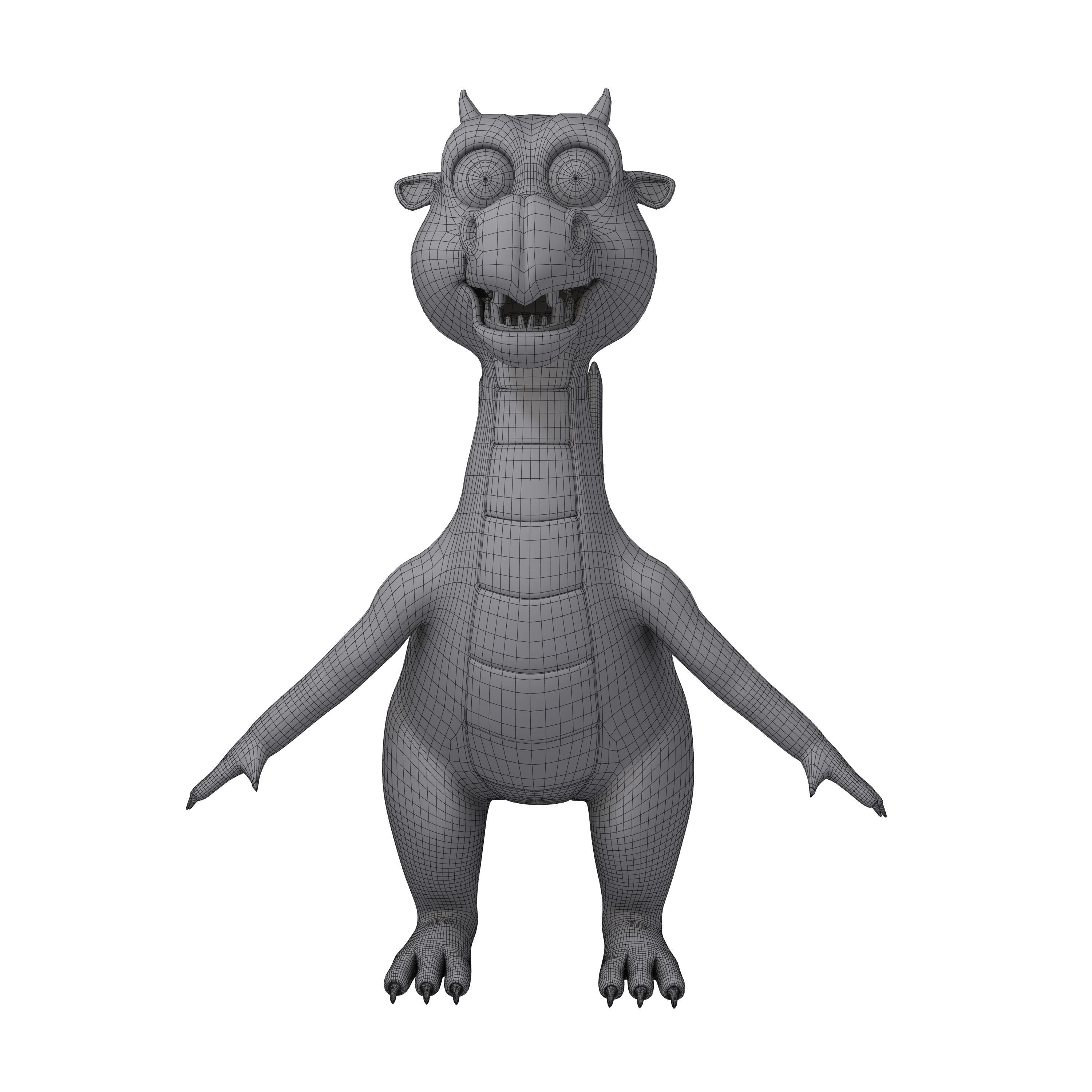 Dragon Cartoon 3D model_5