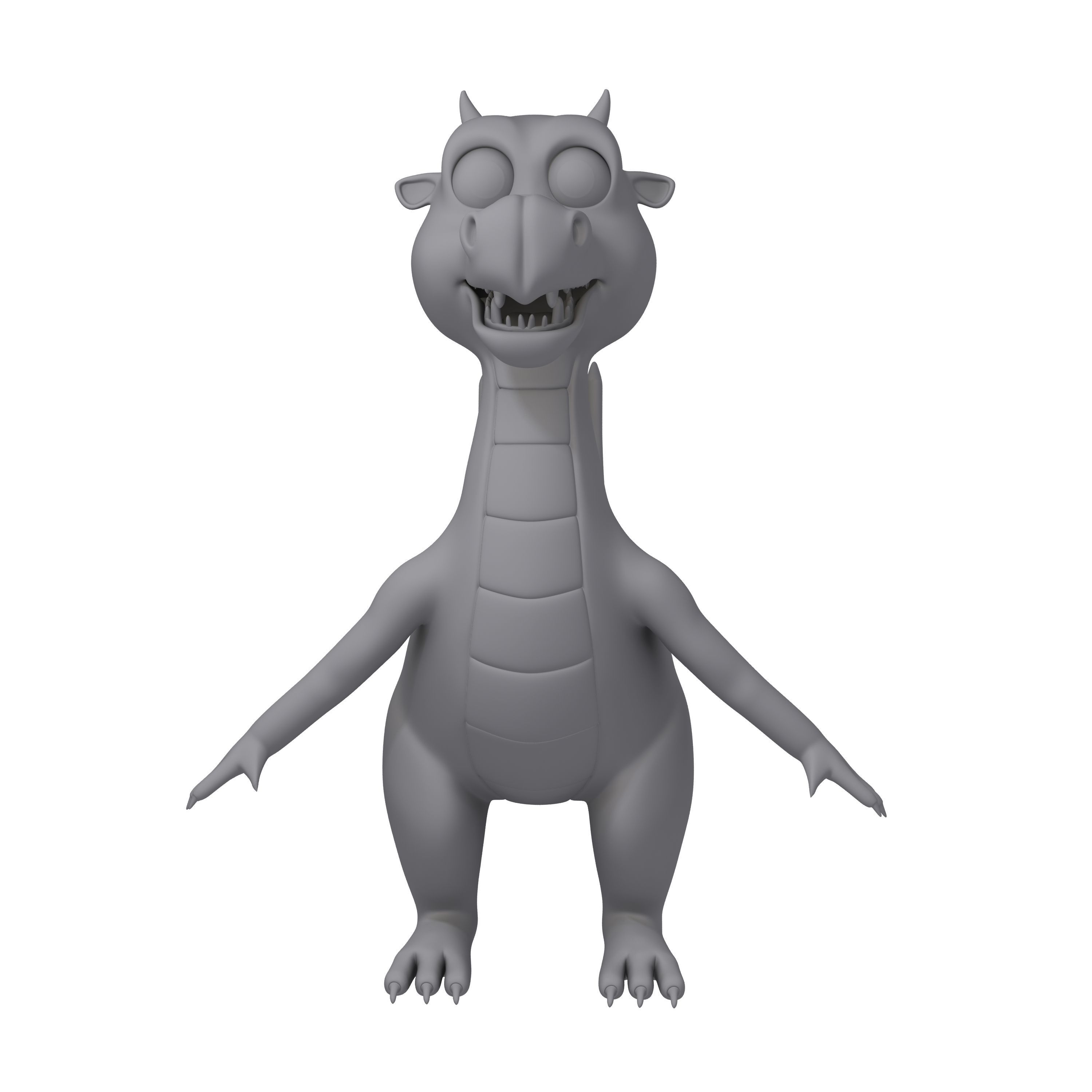 Dragon Cartoon 3D model_10