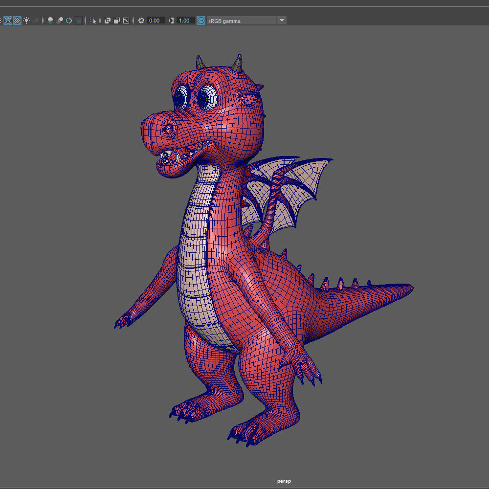 Dragon Cartoon 3D model_16