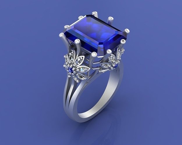 White Gold Ring  3D print model