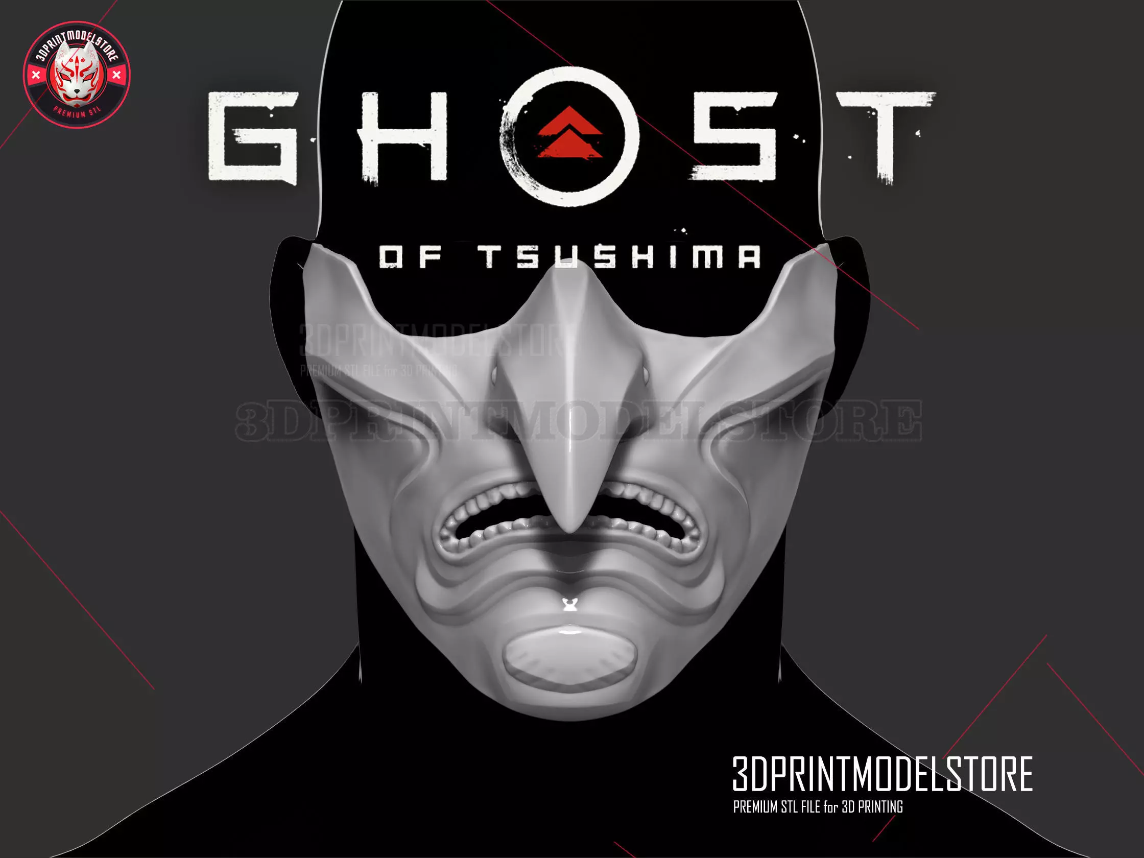 Ghost of Tsushima - Purity of War Oni Samurai Mask  3D print model_0