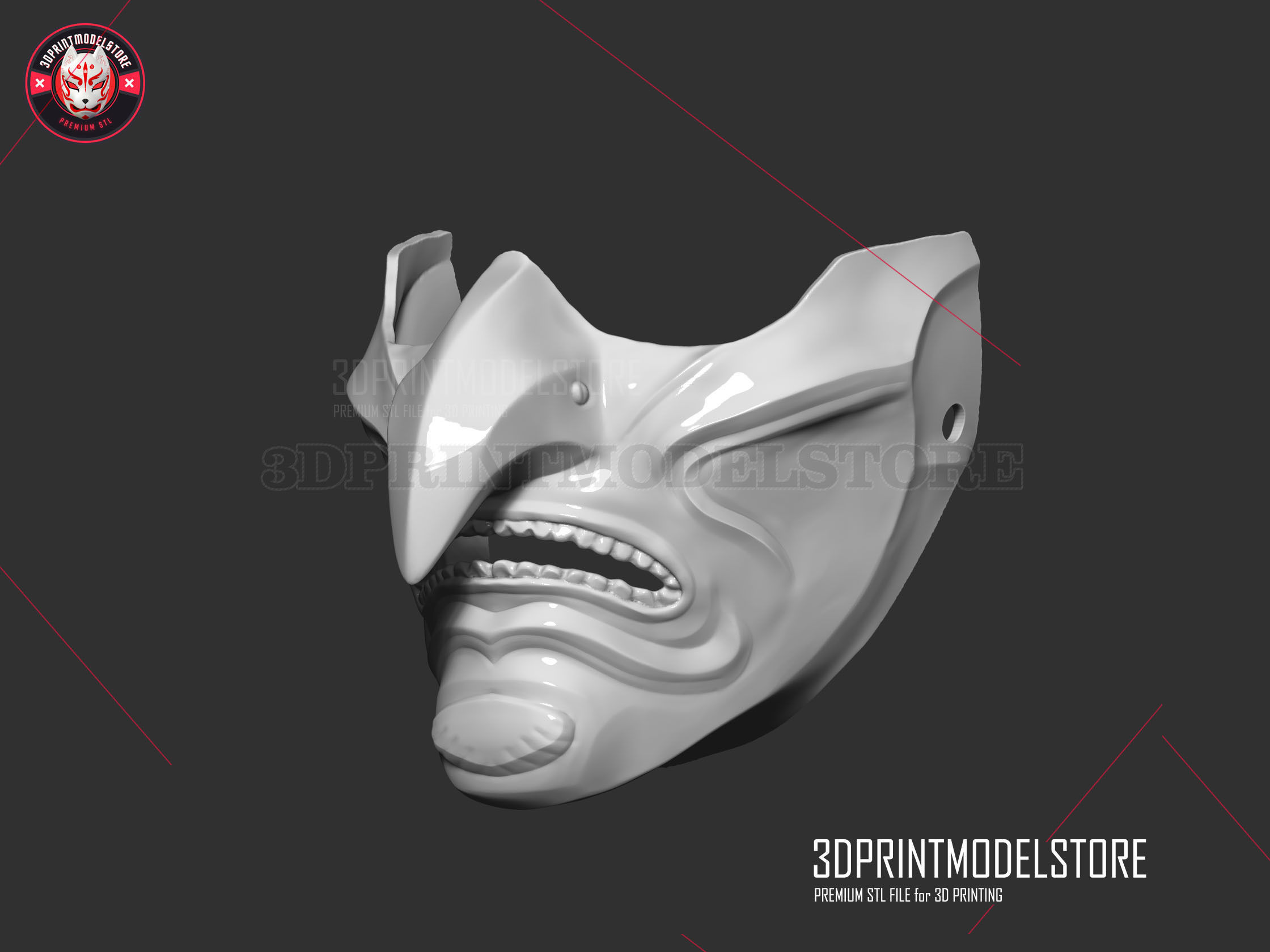 Ghost of Tsushima - Purity of War Oni Samurai Mask  3D print model_4