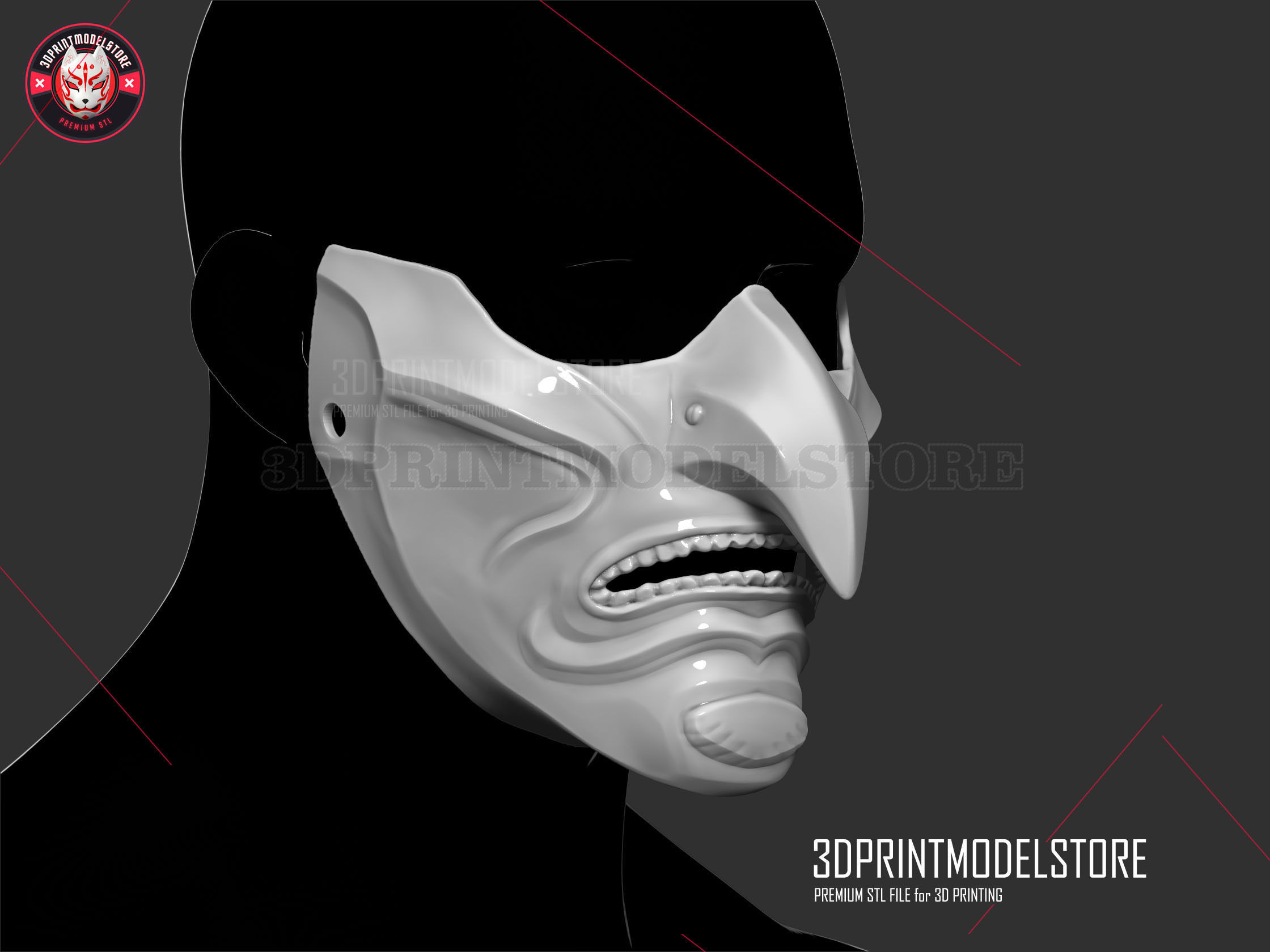 Ghost of Tsushima - Purity of War Oni Samurai Mask  3D print model_2