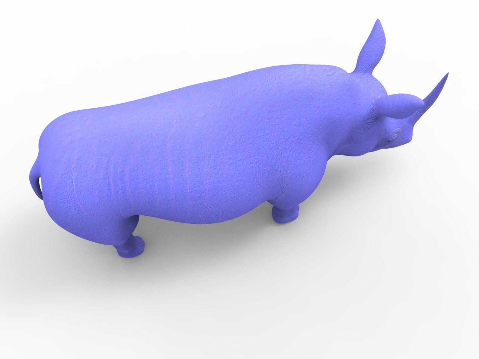 3D rhino rhinoceros realistic Rigged low poly  Low-poly 3D model_12