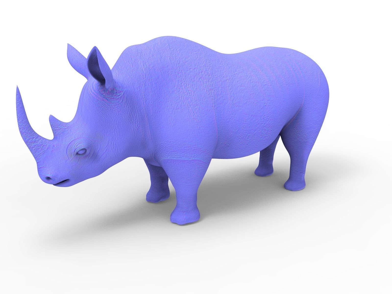 3D rhino rhinoceros realistic Rigged low poly  Low-poly 3D model_13