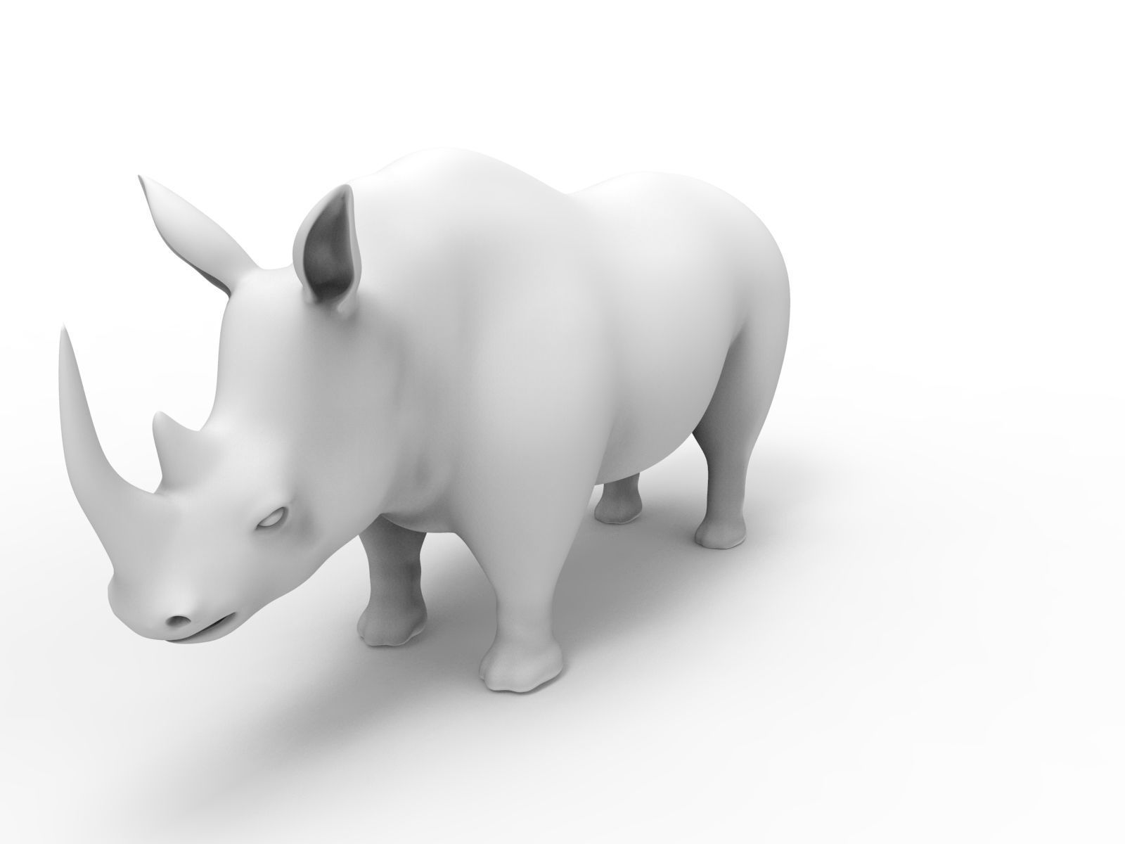 Dirty  Rhino 3D Models Rigged  game ready Low-poly 3D model_19
