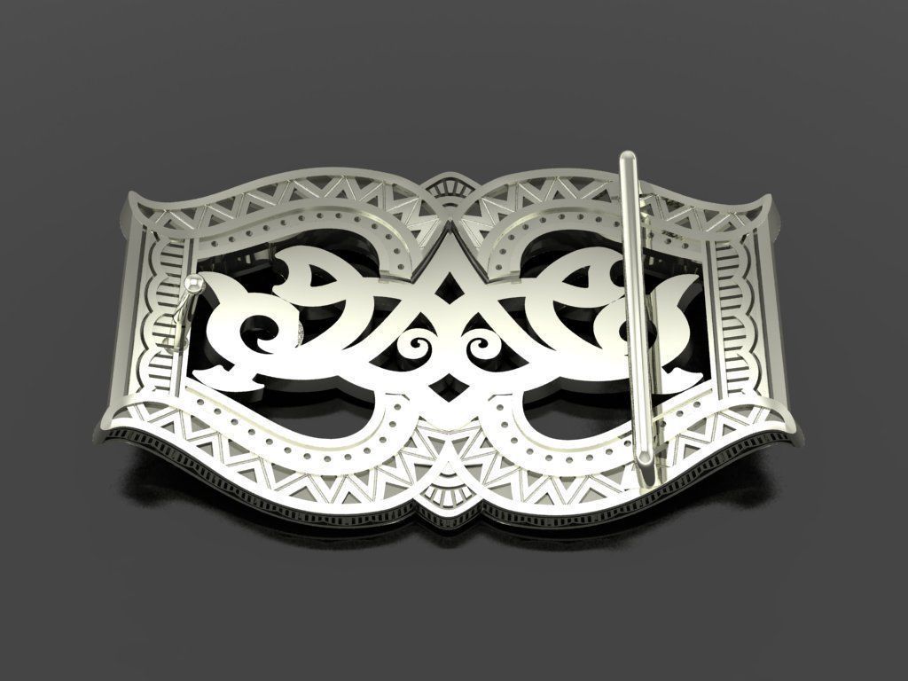 Buckle with ornament 3D print model_5