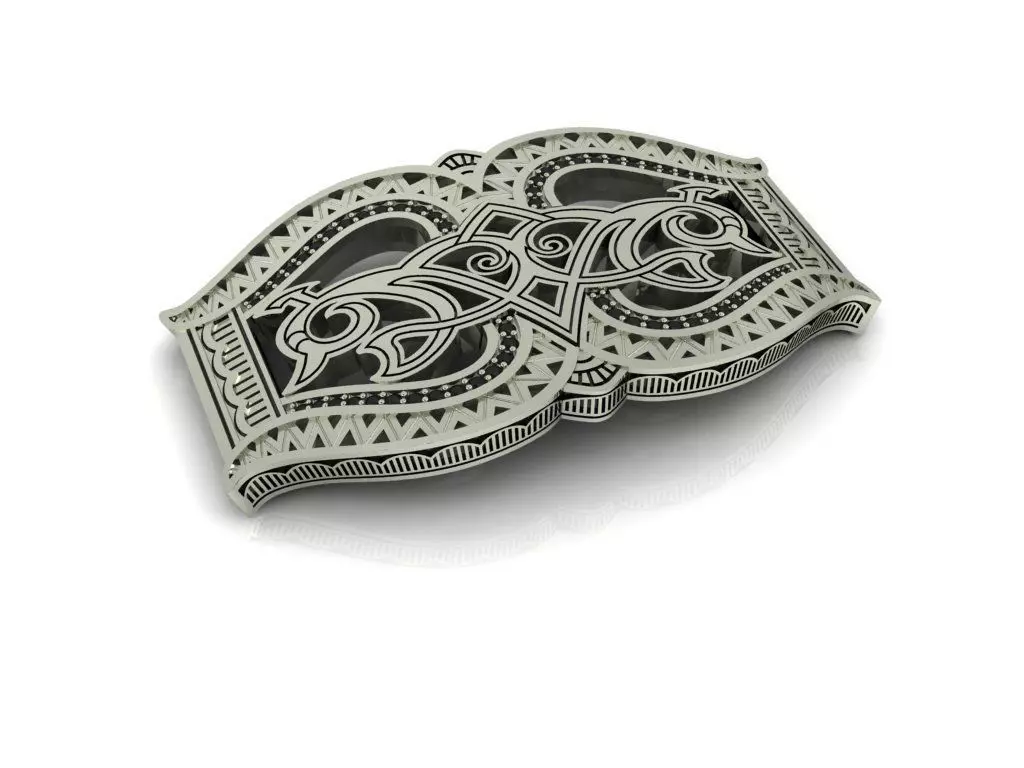 Buckle with ornament 3D print model_0