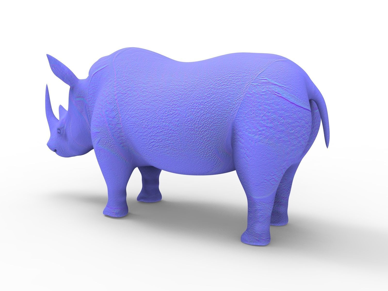 3D rhino rhinoceros Rigged realistic low poly  Low-poly 3D model_20