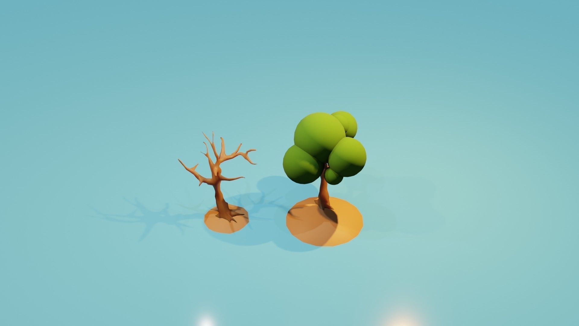 free 3d simple cute tree Free low-poly 3D model_5