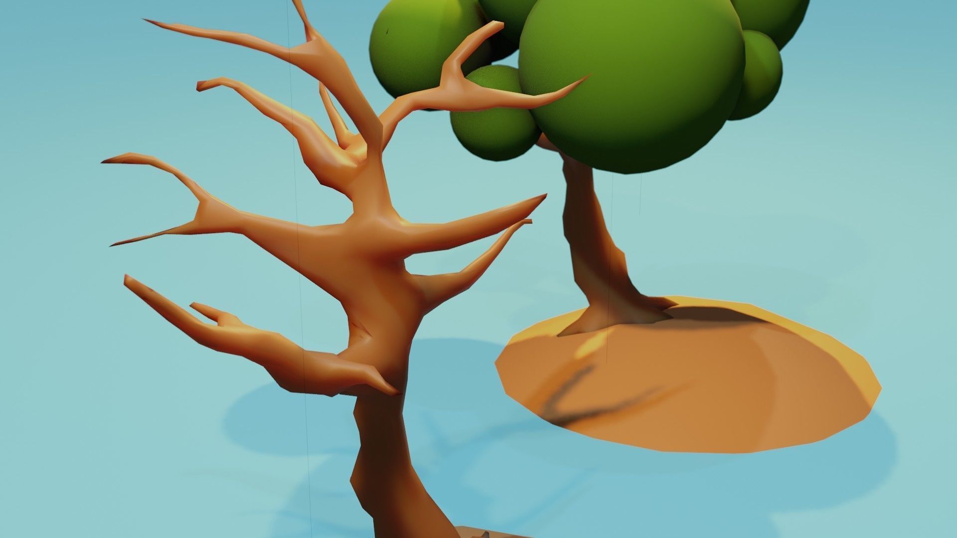 free 3d simple cute tree Free low-poly 3D model_8