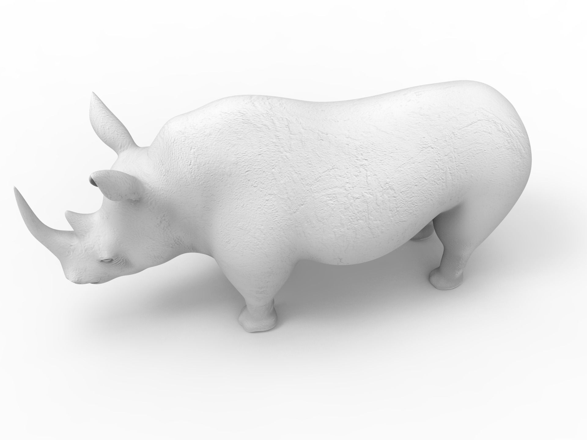 3D Dirty Rhino Model Rigged  game ready  Low-poly 3D model_14