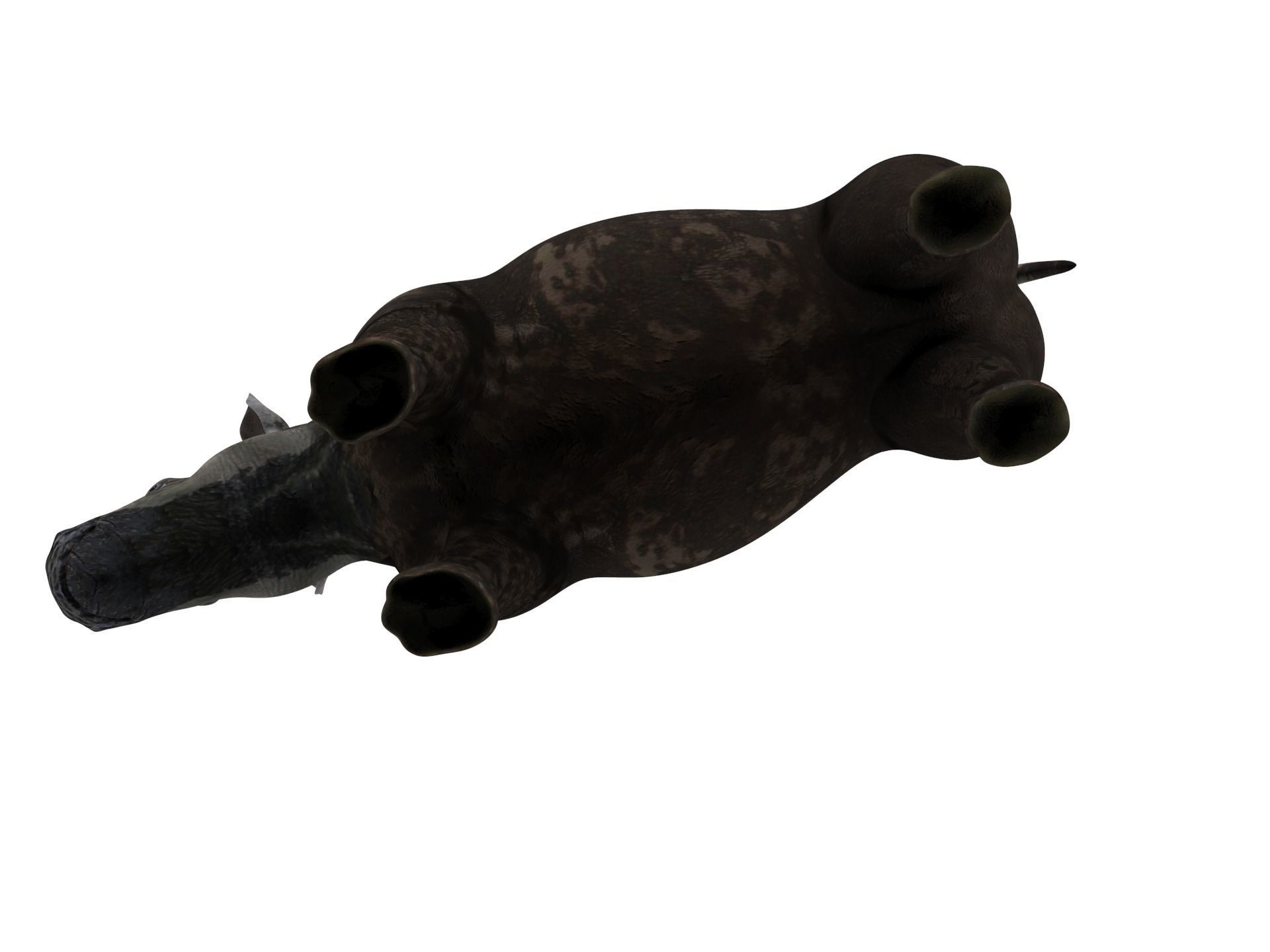 3D Dirty Rhino Model Rigged  game ready  Low-poly 3D model_10