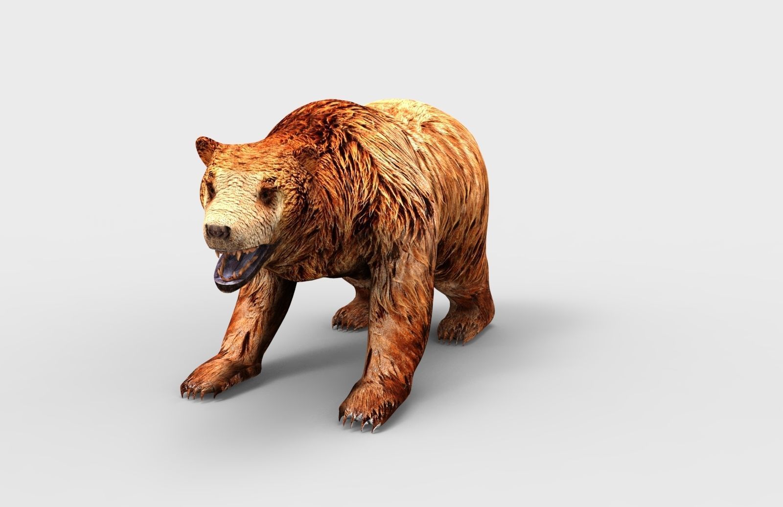 Red Bear Rigged 3D Models game Low-poly 3D model_3