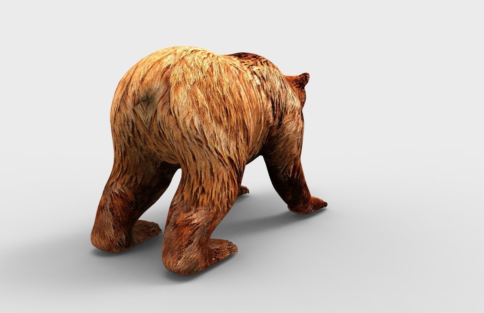Red Bear Rigged 3D Models game Low-poly 3D model_8