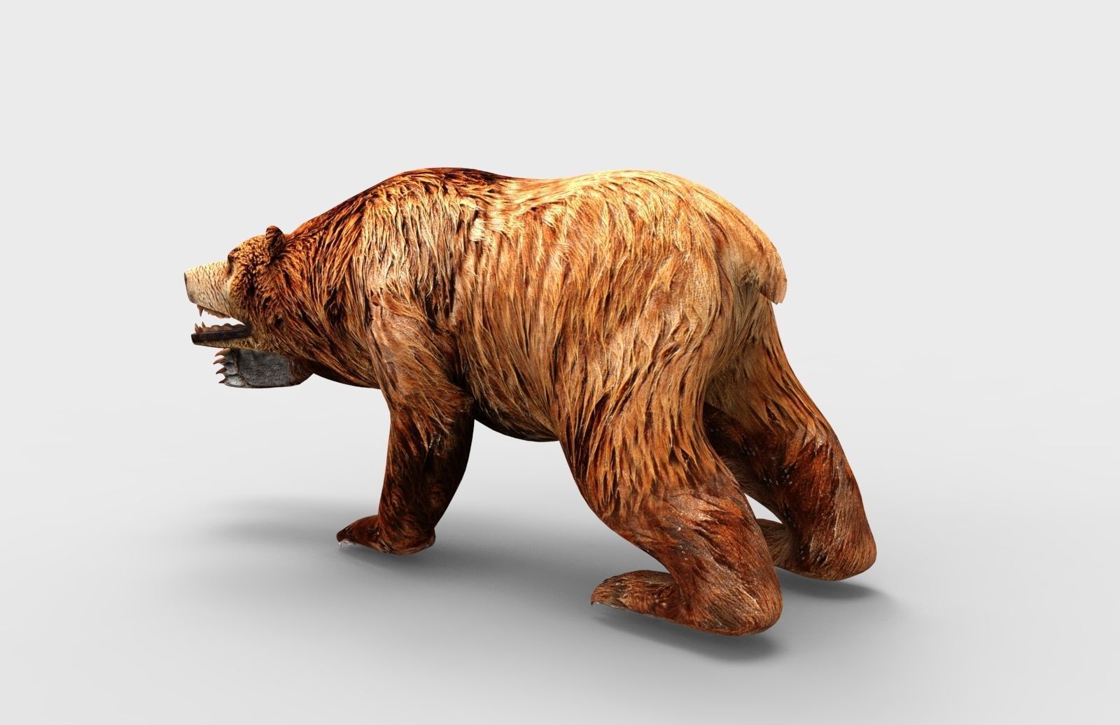 Red Bear Rigged 3D Models game Low-poly 3D model_10