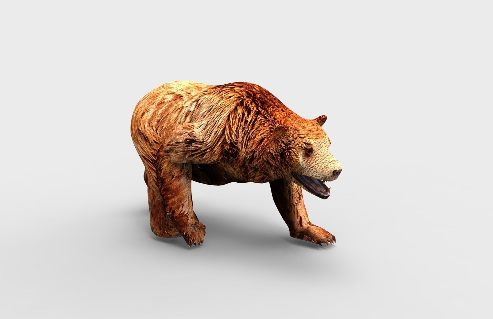 Red Bear Rigged 3D Models game Low-poly 3D model_15