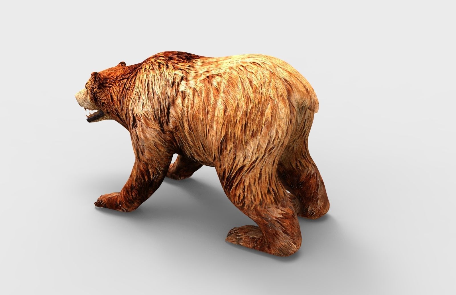 Red Bear Rigged 3D Models game Low-poly 3D model_6