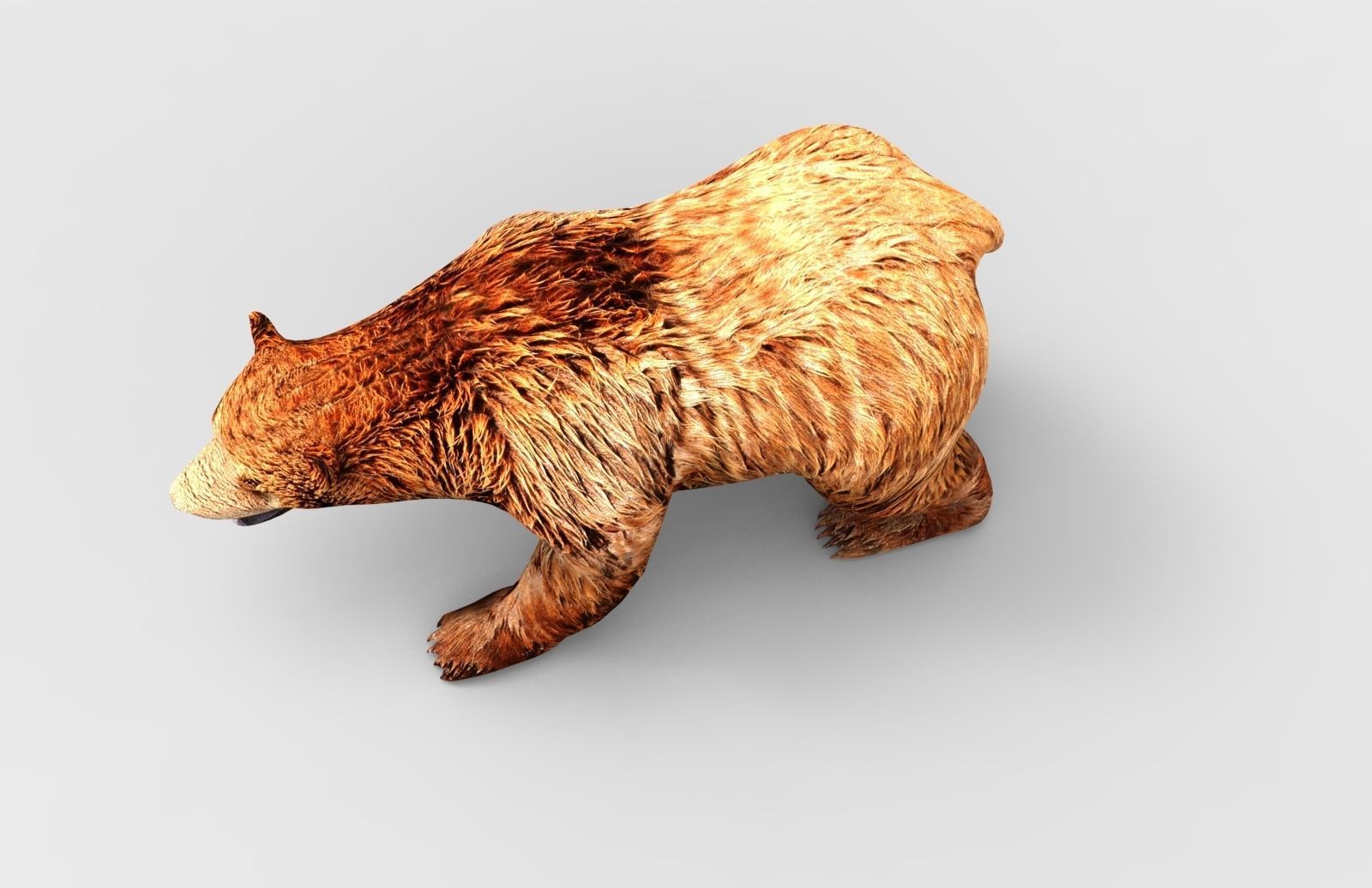 Red Bear Rigged 3D Models game Low-poly 3D model_5