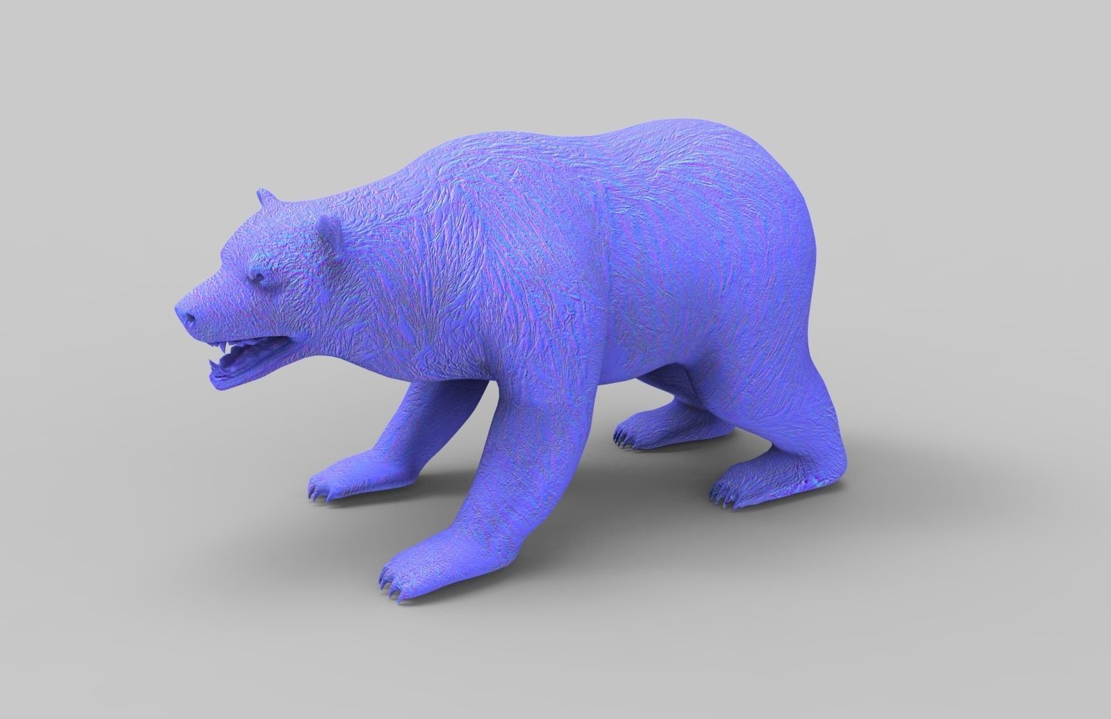 Red Bear Rigged 3D Models game Low-poly 3D model_26