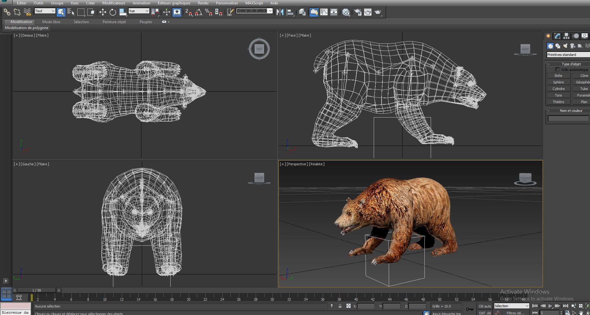 Red Bear Rigged 3D Models game Low-poly 3D model_23