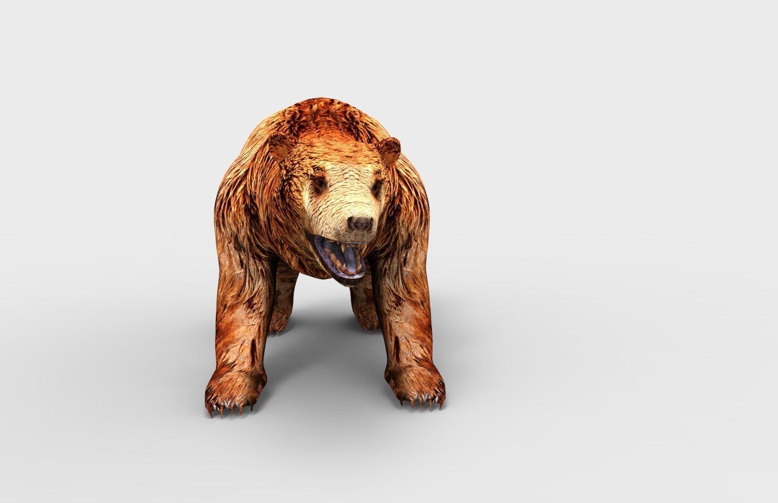 Red Bear Rigged 3D Models game Low-poly 3D model_2