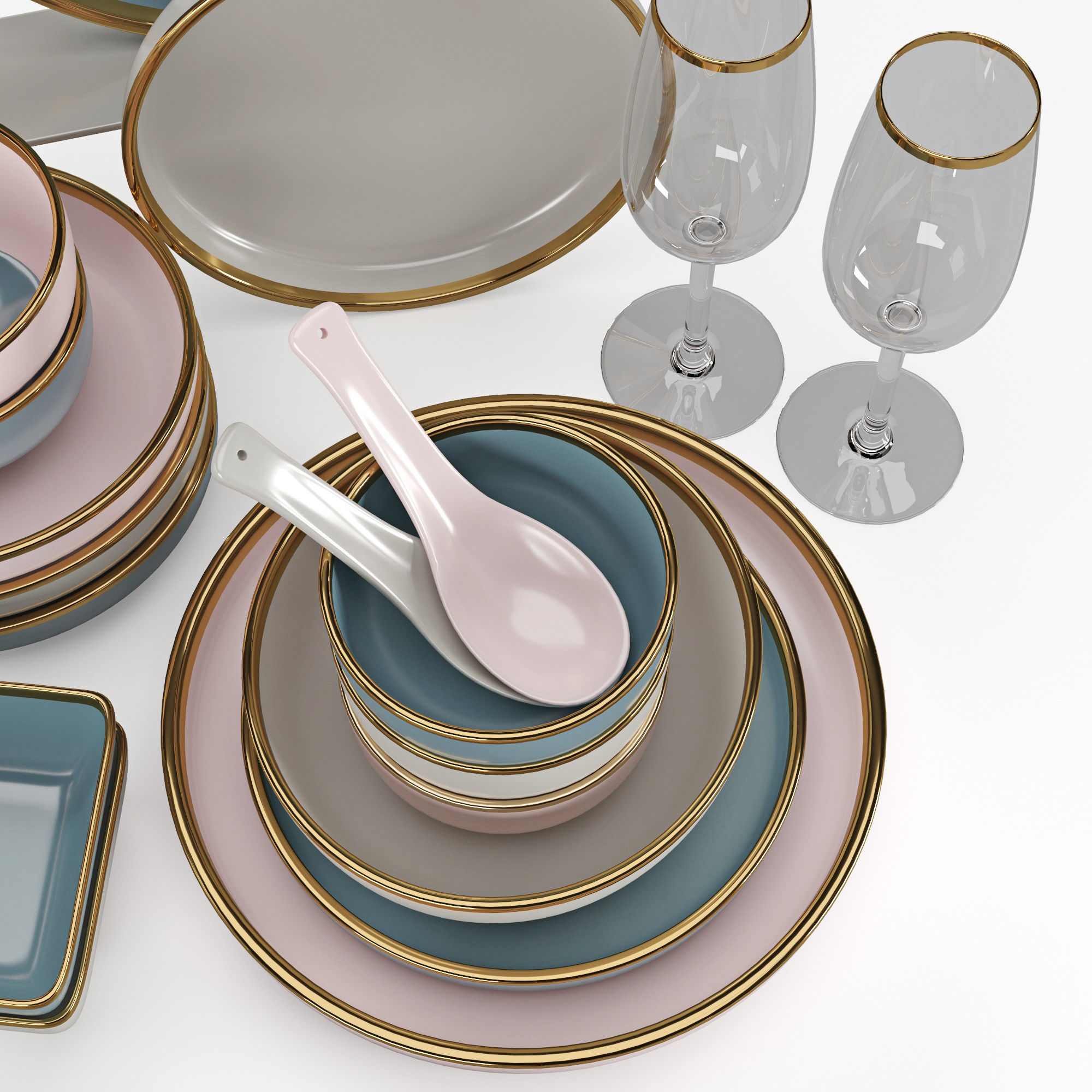 Kitchenware and Tableware 06 3D model_1