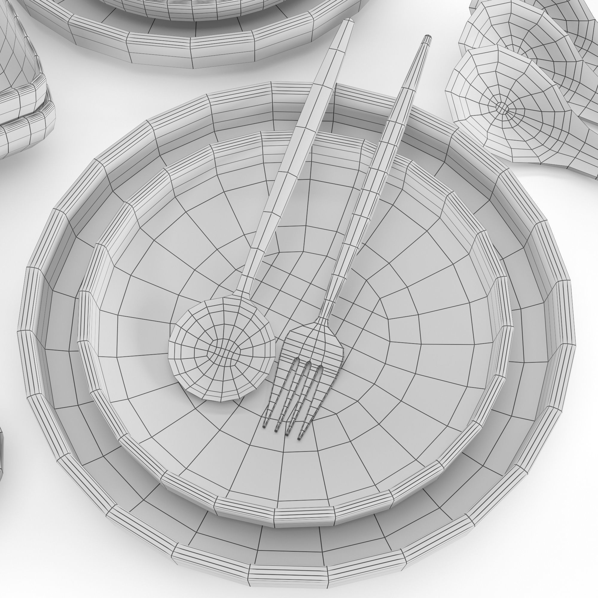 Kitchenware and Tableware 06 3D model_5