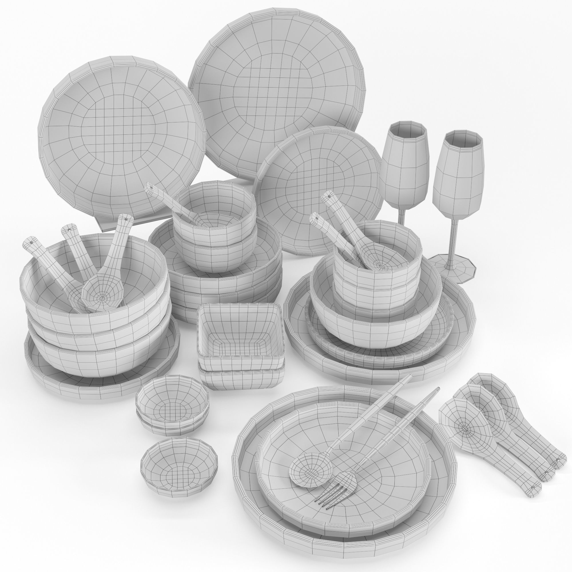 Kitchenware and Tableware 06 3D model_6