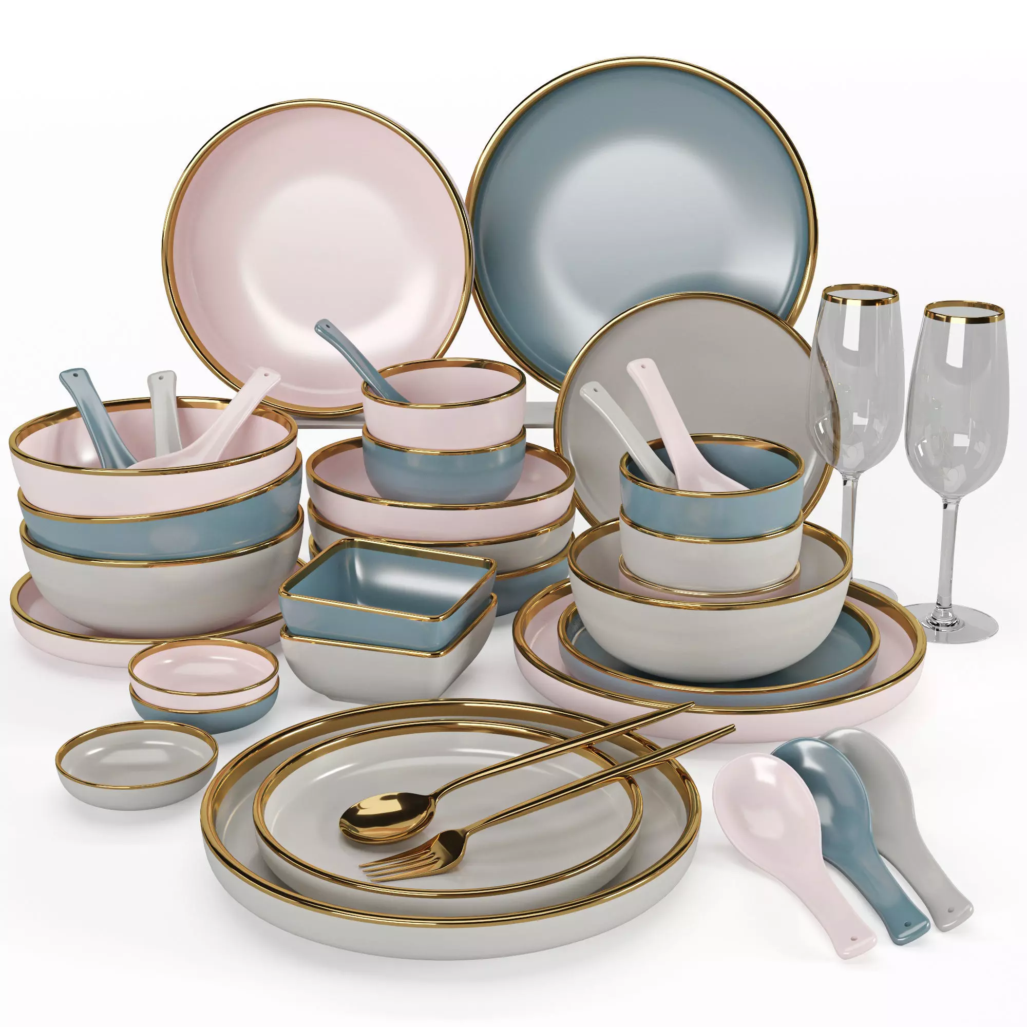 Kitchenware and Tableware 06 3D model_0