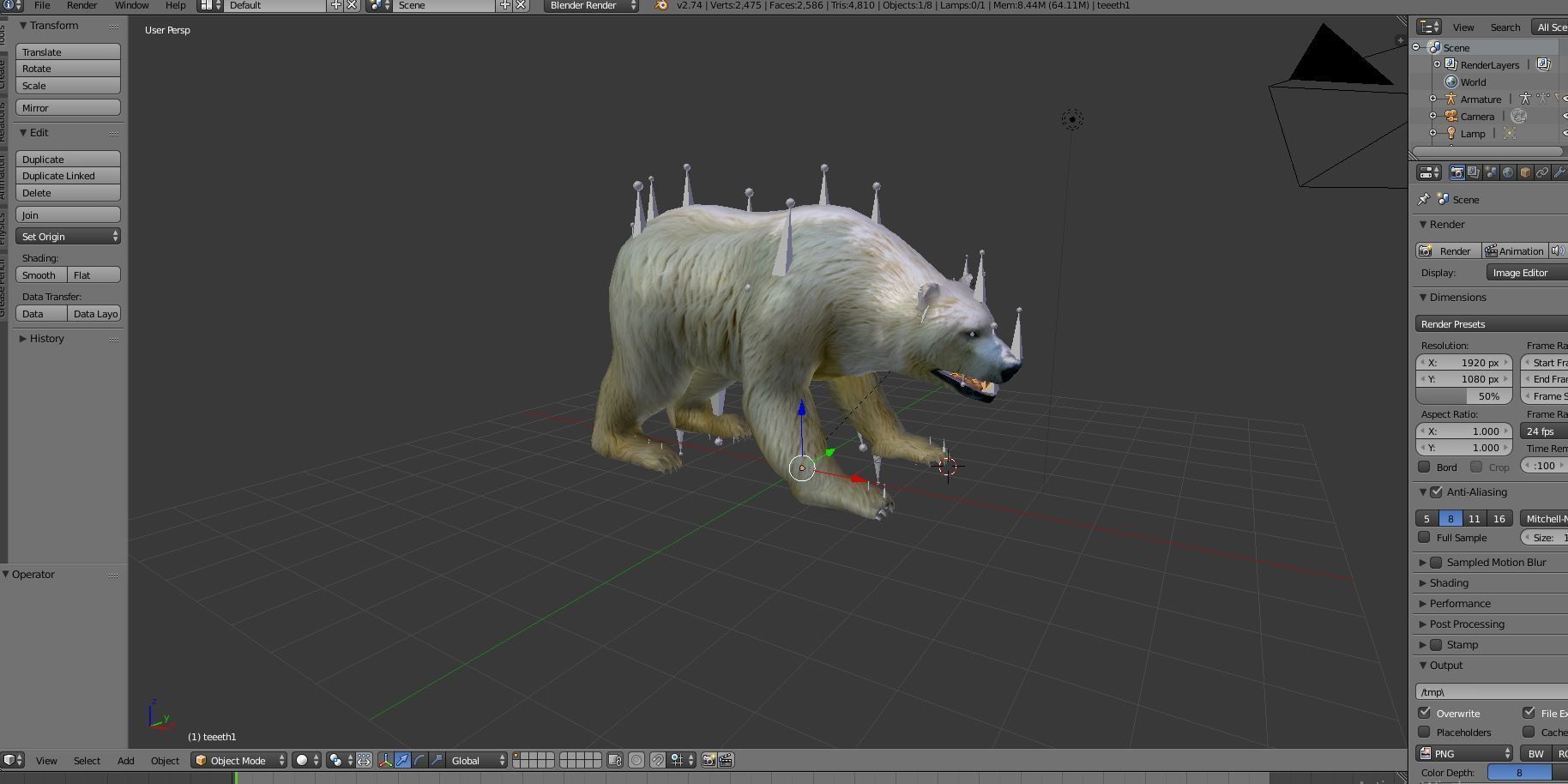 3D White Beer Rigged Model Low-poly 3D model_21