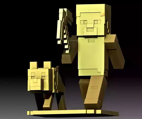 MineCraft 3d model STL file printable Mine Craft
