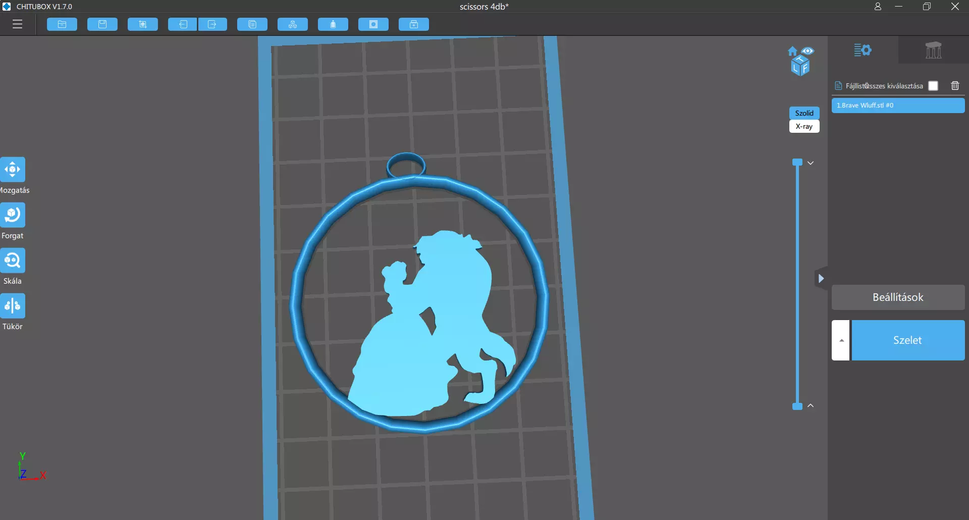 Beauty and the Beast medalion or Christmas jewerly 3D print model_0