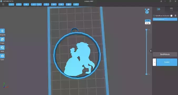 Beauty and the Beast medalion or Christmas jewerly 3D print model