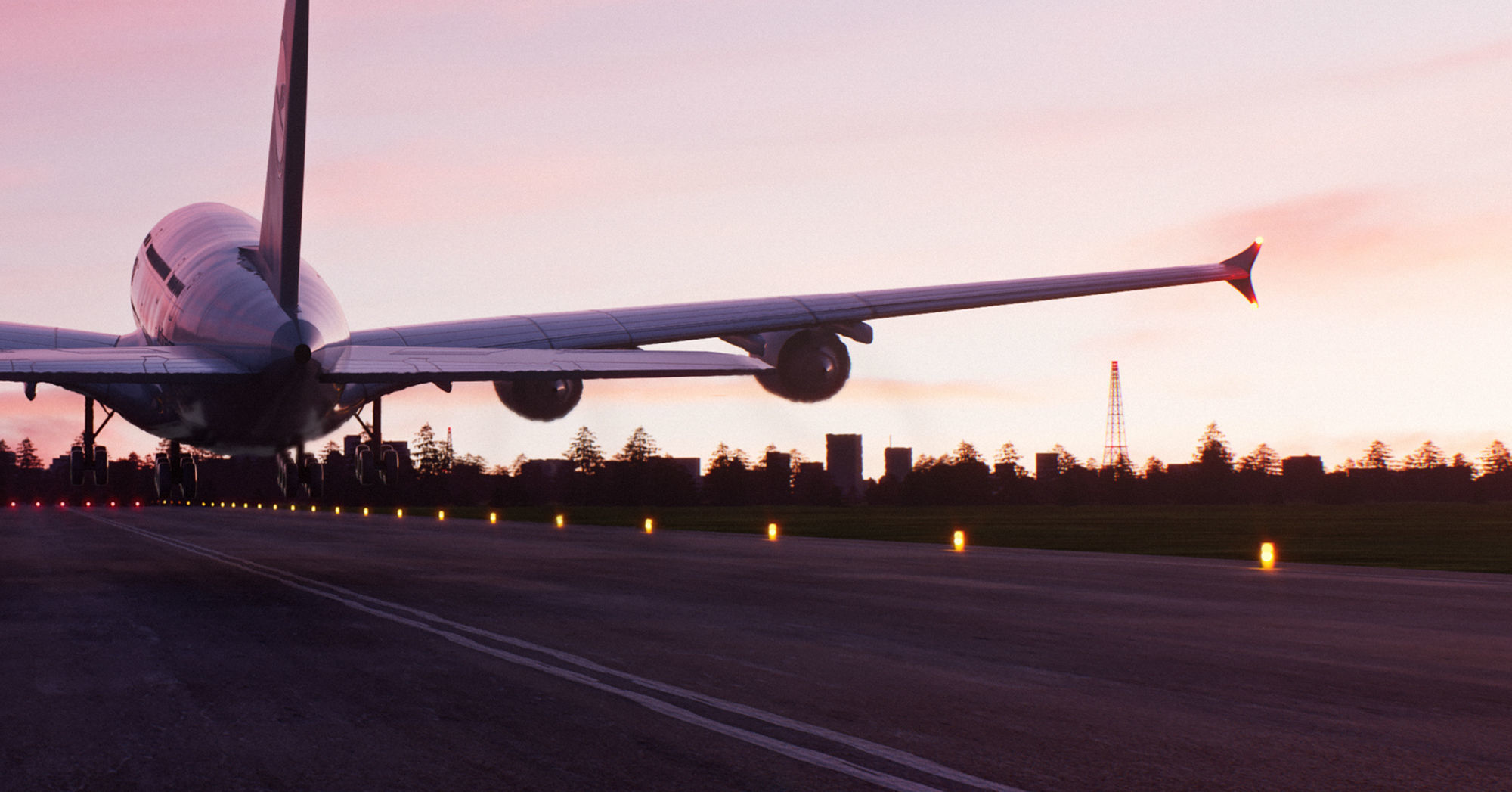 Airplane Landing Environment Airport Scene 3D model_2