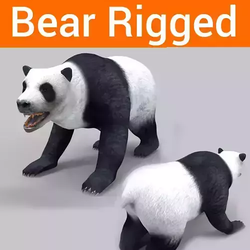 White Rigged 3D Models low poly model Low-poly 3D model
